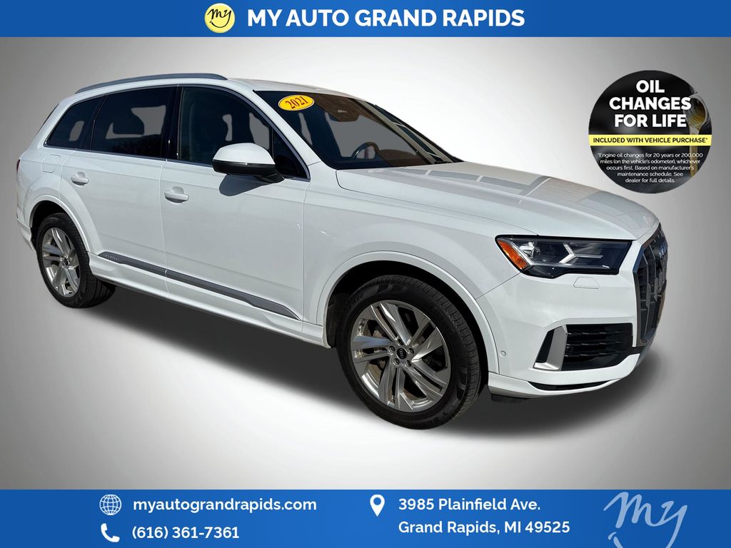 Glacier White 2021 Audi Q7 quattro Premium Plus 55 TFSI SUV / Crossover All-Wheel Drive 8-Speed Automatic