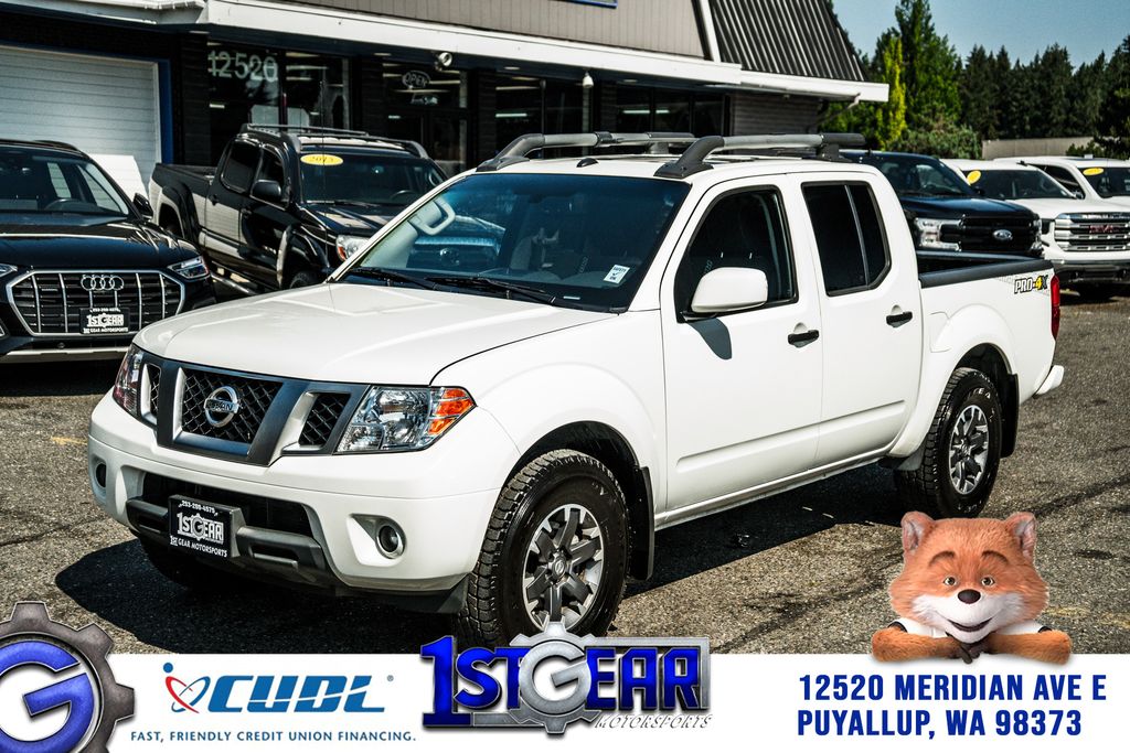 White 2019 Nissan Frontier Pickup Truck Four-Wheel Drive 5-Speed Automatic Overdrive