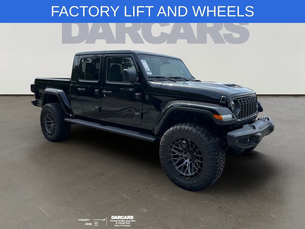 Black Clearcoat 2025 Jeep Gladiator Sport S Crew Cab 4WD Pickup Truck Four-Wheel Drive 8-Speed Automatic