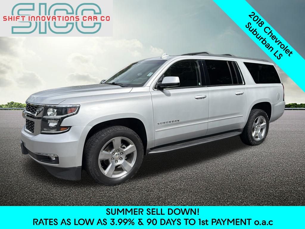 Silver Ice Metallic 2018 Chevrolet Suburban SUV / Crossover Four-Wheel Drive 6-Speed Automatic Overdrive