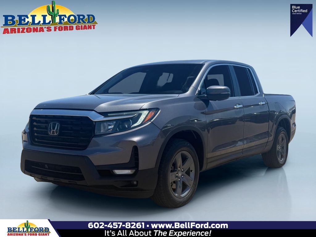 Gray 2022 Honda Ridgeline RTL-E AWD Pickup Truck All-Wheel Drive 9-Speed Automatic