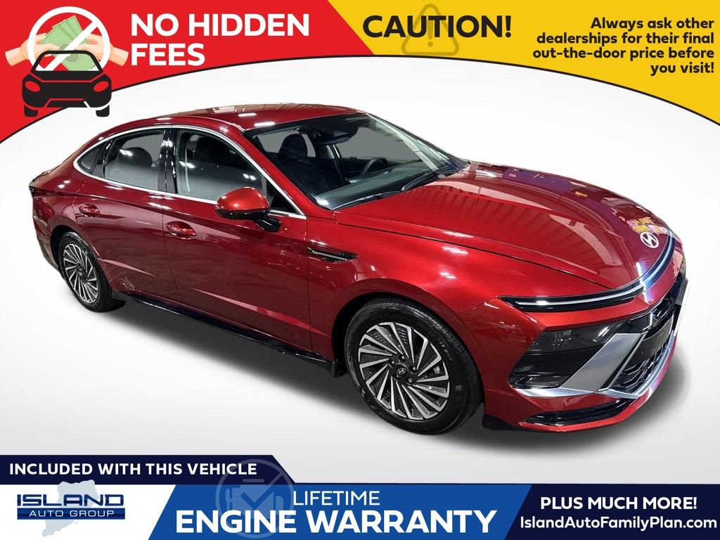Ultimate red 2025 Hyundai Sonata Hybrid SEL FWD Sedan Front-Wheel Drive 6-Speed Automatic