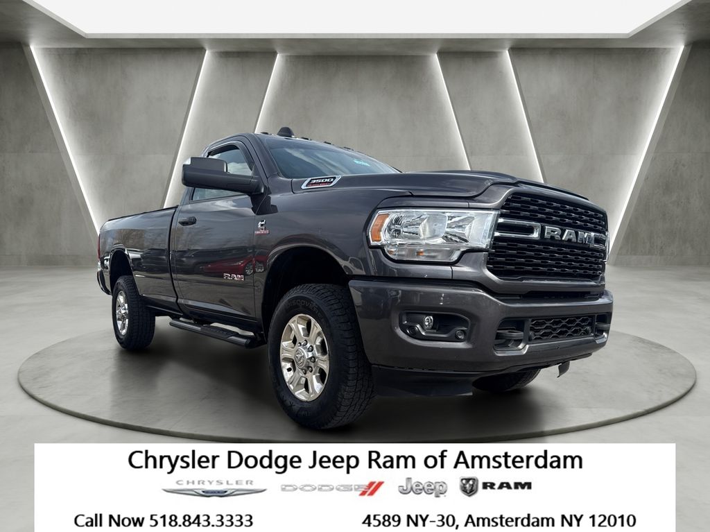 Gray (Granite Crystal Metallic Clearcoat) 2022 RAM 3500 Pickup Truck Four-Wheel Drive 6-Speed Automatic