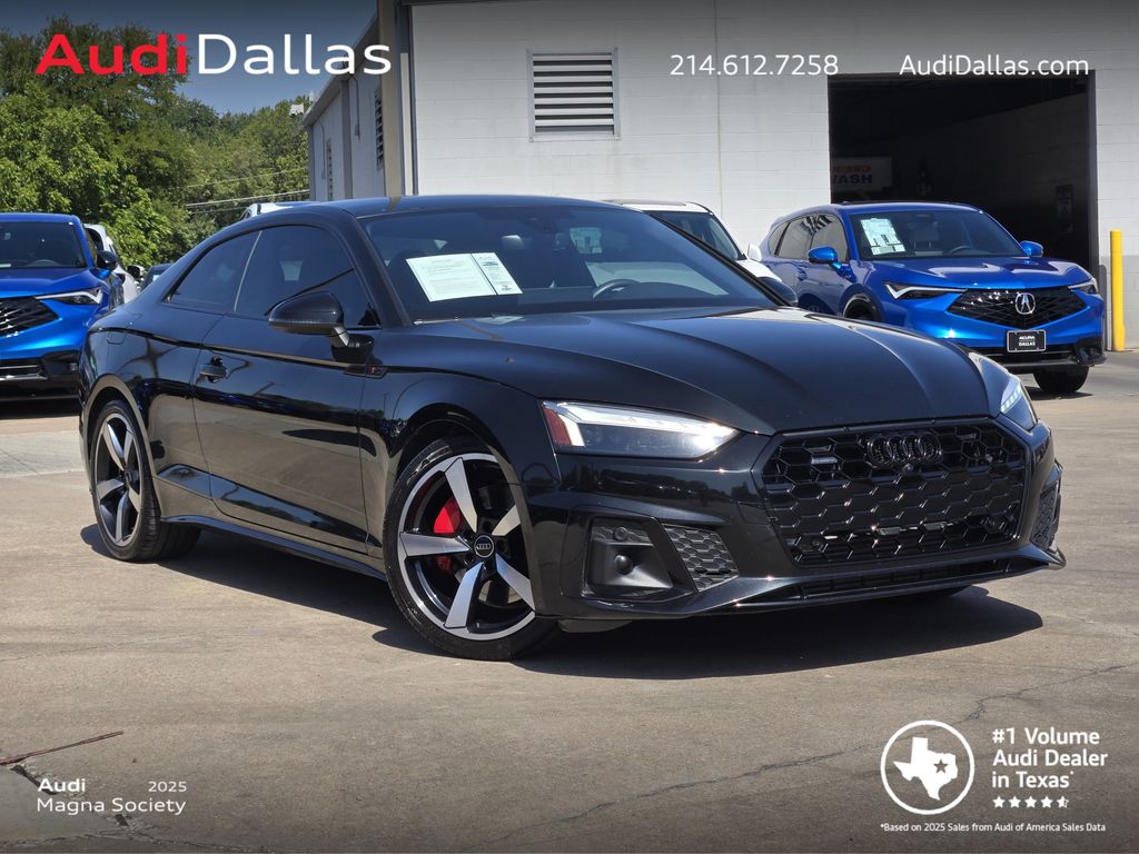 Mythos Black Metallic 2024 Audi A5 Coupe All-Wheel Drive 7-Speed Automatic