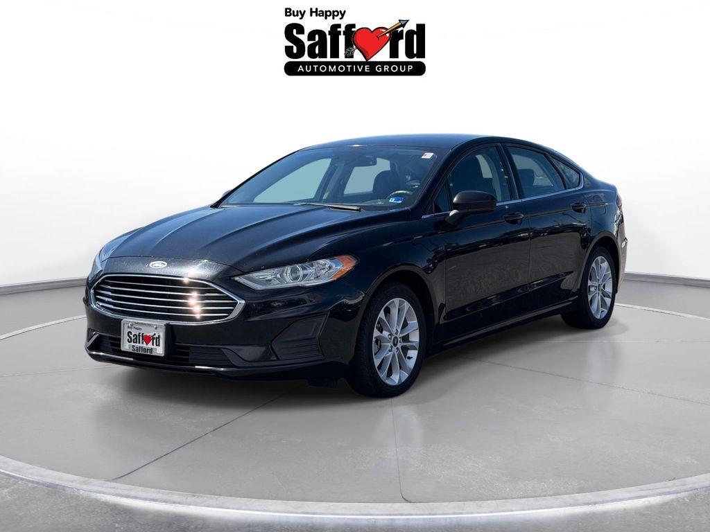 Black Metallic 2020 Ford Fusion Hybrid Sedan Front-Wheel Drive Continuously Variable Transmission