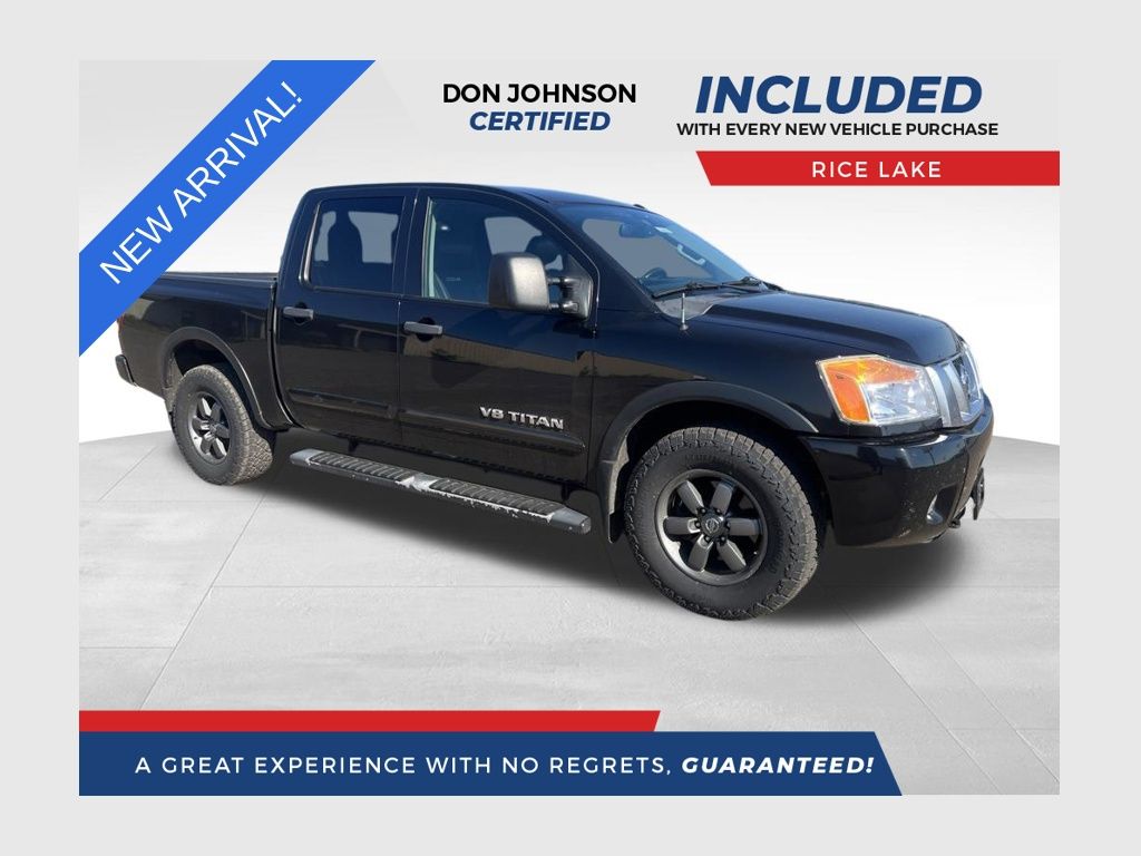 Gray (Magnetic Black) 2015 Nissan Titan Pickup Truck Four-Wheel Drive 5-Speed Automatic