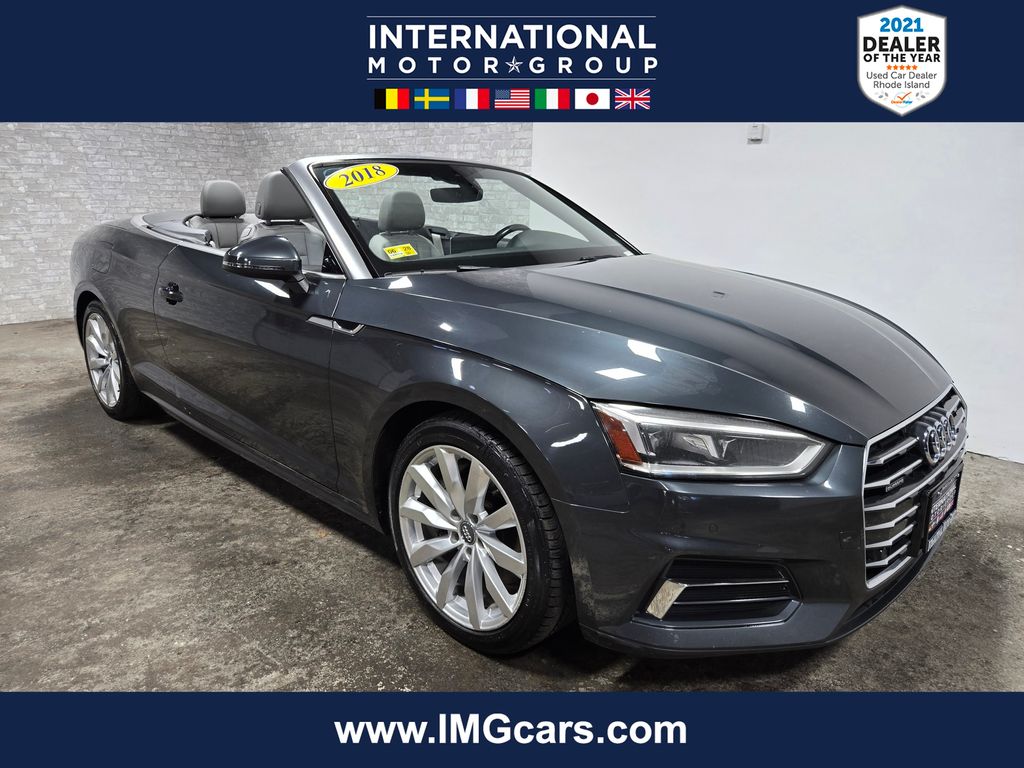 Monsoon Gray Metallic/Black Roof 2018 Audi A5 Convertible All-Wheel Drive 7-Speed Automatic