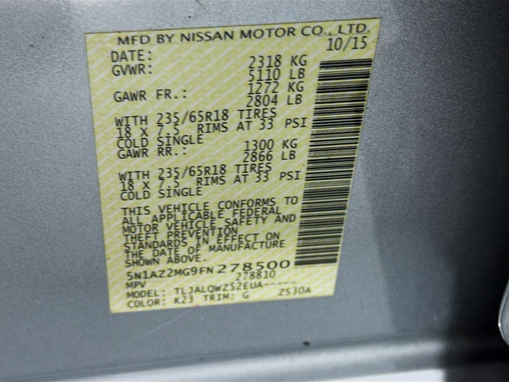 Used Car 2015 Nissan Murano  Sv For Sale Under $12,000 In Austin, Texas