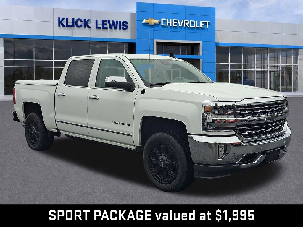 2018 Chevrolet Silverado 1500 LTZ White at Phil Fitts Ford
