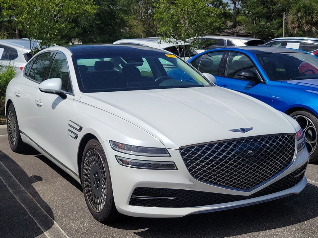 Uyuni White 2022 Genesis G80 Sedan Rear-Wheel Drive 8-Speed Automatic