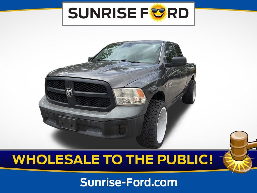 Gray 2014 RAM 1500 Tradesman Quad Cab RWD Pickup Truck 4X2 6-Speed Automatic