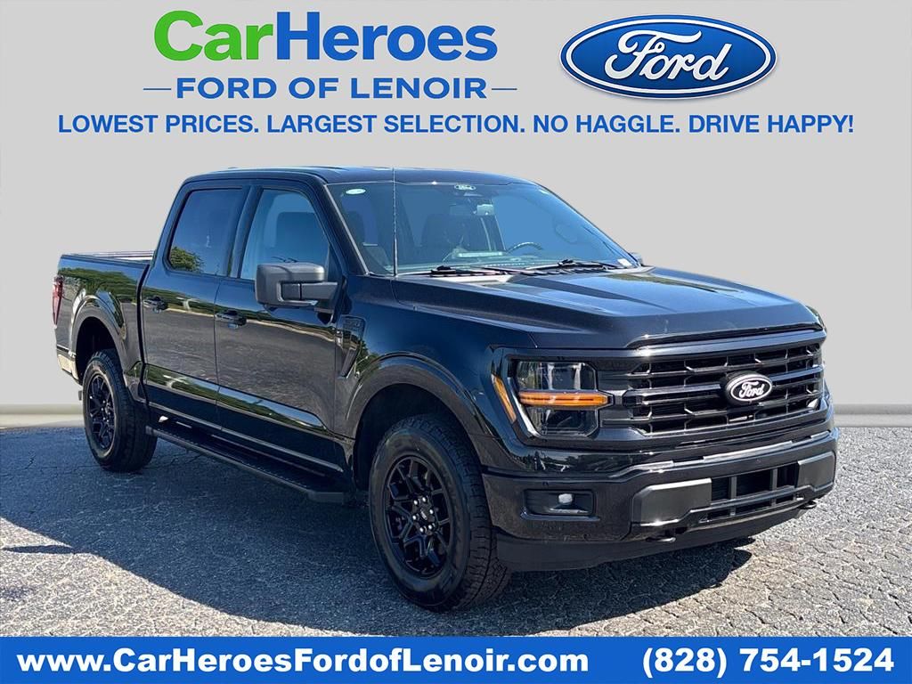 Agate Black Metallic 2024 Ford F-150 XLT SuperCrew 4WD Pickup Truck Four-Wheel Drive Automatic