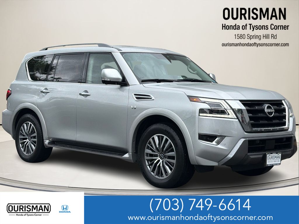 Brilliant Silver Metallic 2021 Nissan Armada SUV / Crossover Four-Wheel Drive 7-Speed Automatic