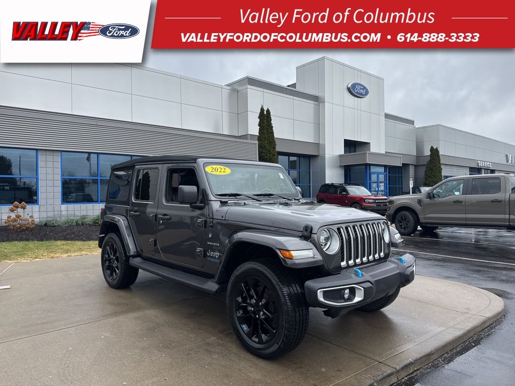 Gray (Granite Crystal Metallic Clearcoat) 2022 Jeep Wrangler 4xe Sahara 4WD SUV / Crossover Four-Wheel Drive 8-Speed Automatic