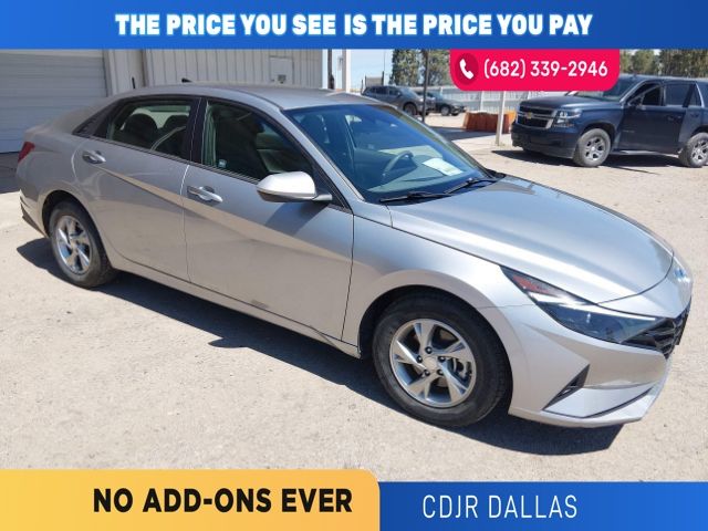 Shimmering Silver Pearl 2021 Hyundai Elantra Sedan Front-Wheel Drive Continuously Variable Transmission