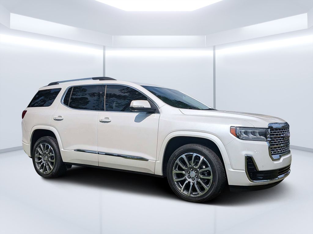 White Frost Tricoat 2023 GMC Acadia SUV / Crossover Four-Wheel Drive 9-Speed Automatic