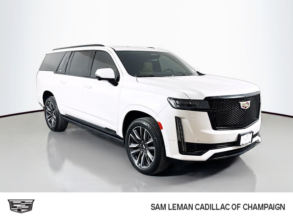 Crystal White Tricoat 2023 Cadillac Escalade ESV SUV / Crossover Four-Wheel Drive Automatic