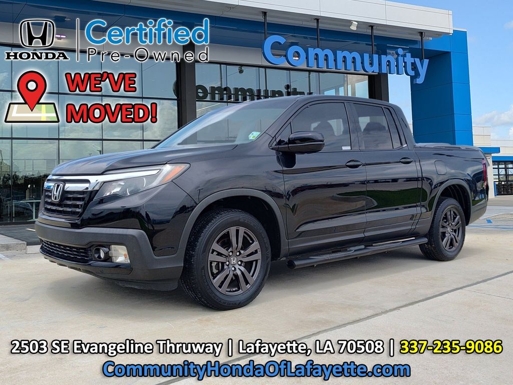 Black 2019 Honda Ridgeline Pickup Truck All-Wheel Drive 6-Speed Automatic