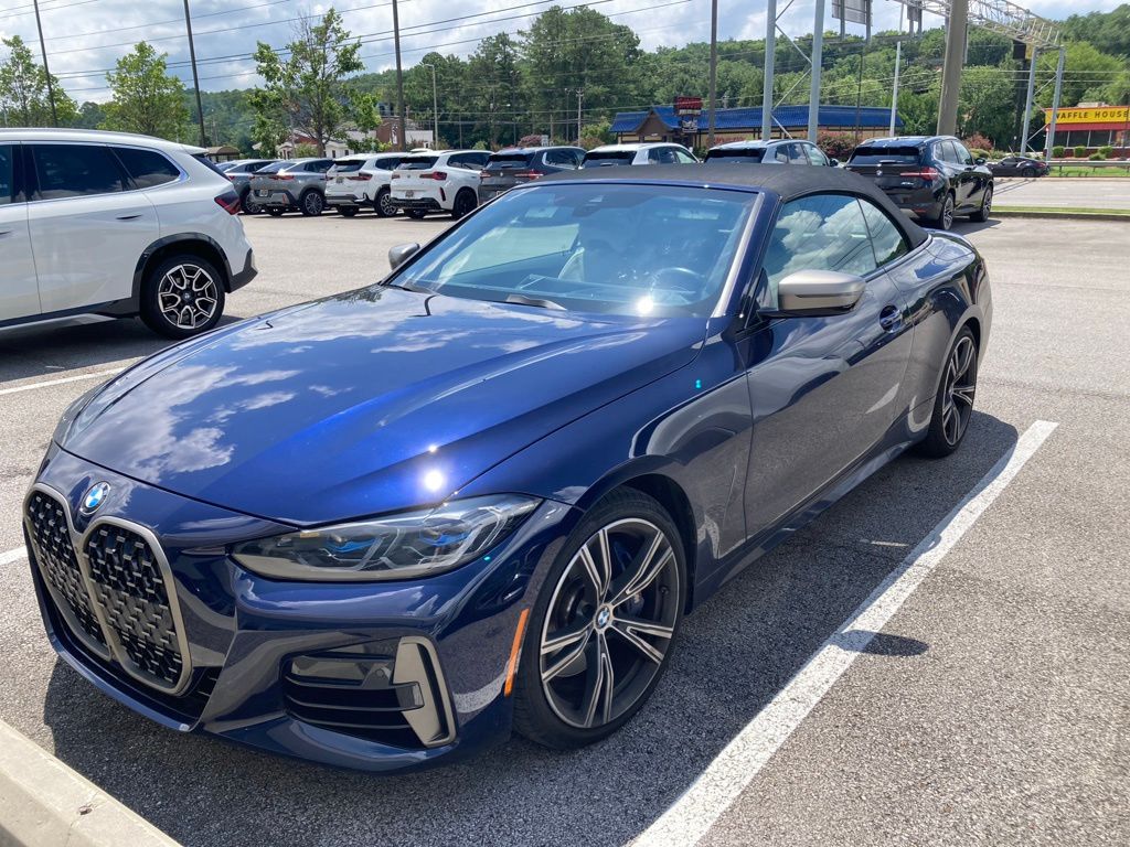 Blue 2024 BMW 4 Series Convertible Rear-Wheel Drive 8-Speed Automatic