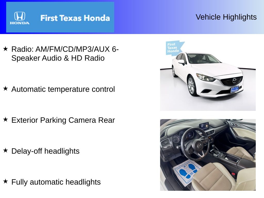 Used Car 2017 Mazda Mazda6  Touring For Sale Under $15,000 In Austin, Texas