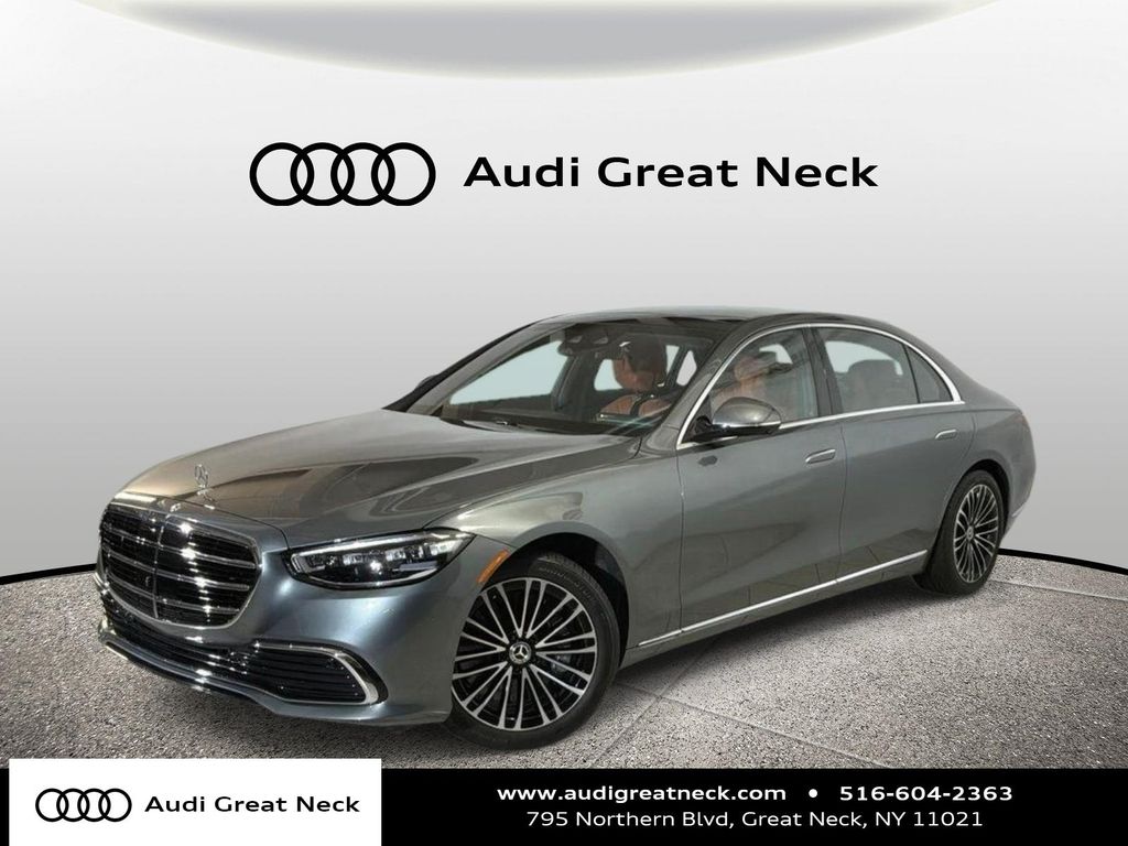 Gray (Selenite Grey Metallic) 2025 Mercedes-Benz S-Class S 580 4MATIC Sedan All-Wheel Drive 9-Speed Automatic