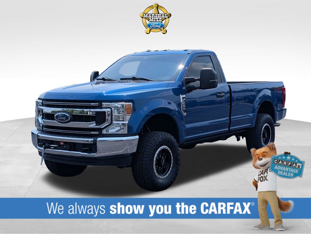 Atlas Blue Metallic 2022 Ford F-250 Super Duty Pickup Truck Four-Wheel Drive Automatic