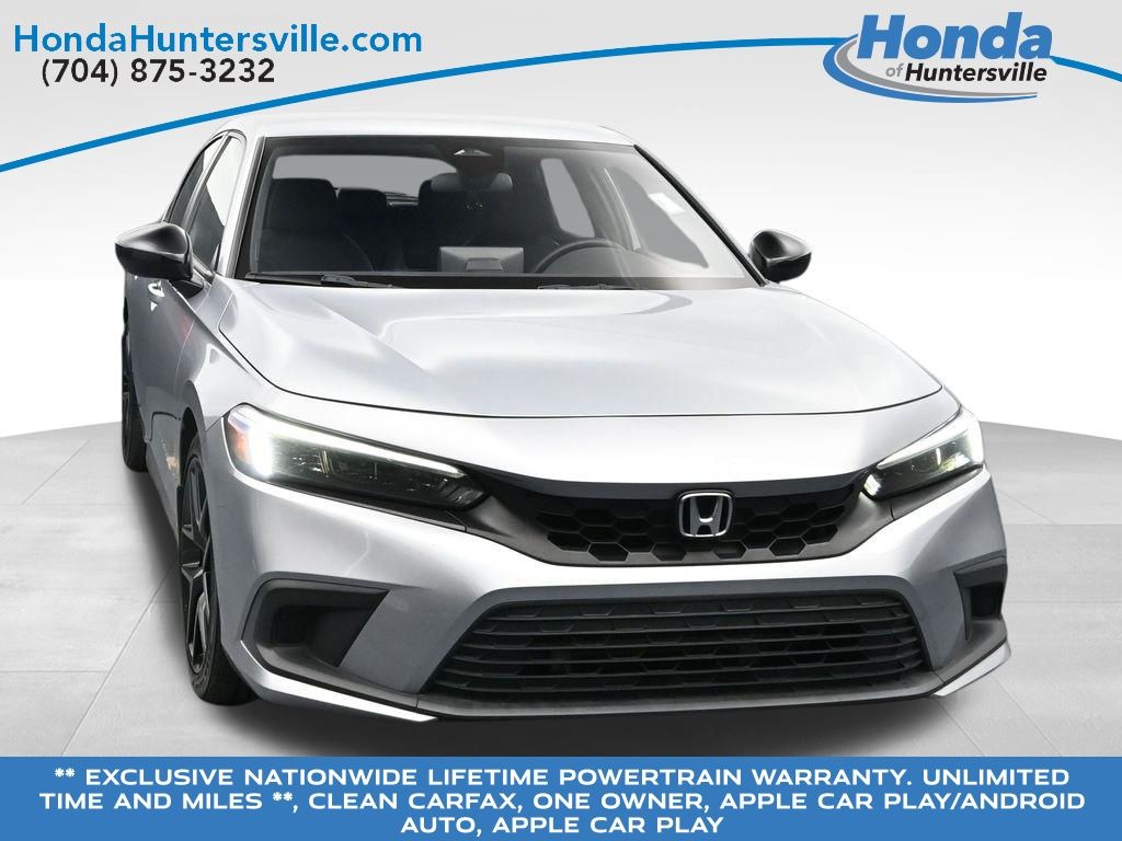 Lunar Silver Metallic 2024 Honda Civic Hatchback Sport FWD Hatchback Front-Wheel Drive Continuously Variable Transmission