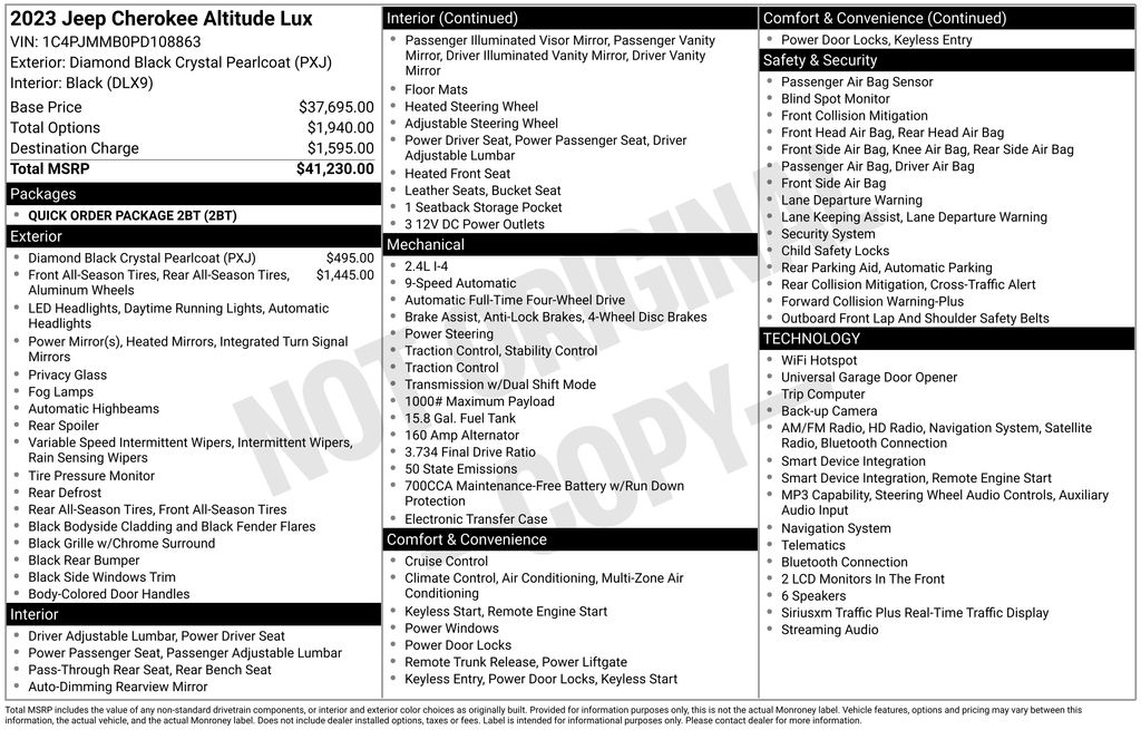 Used 2023 Jeep Cherokee SUV