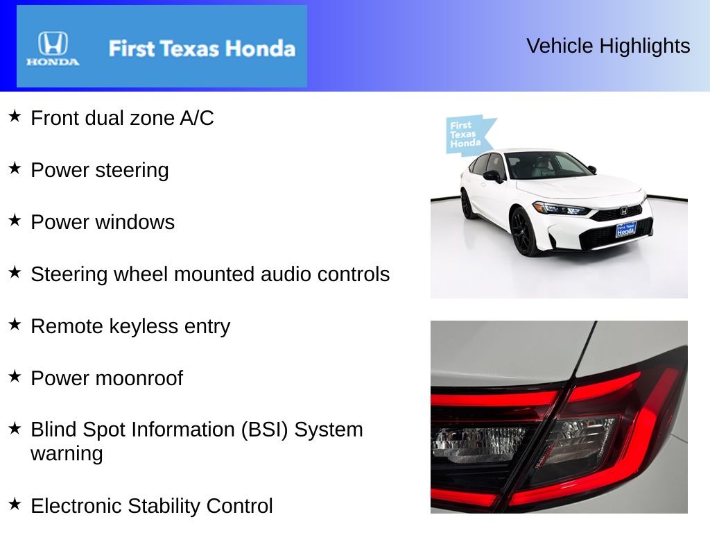 Used Car 2025 Honda Civic Hybrid  Sport For Sale Under $30,000 In Austin, Texas