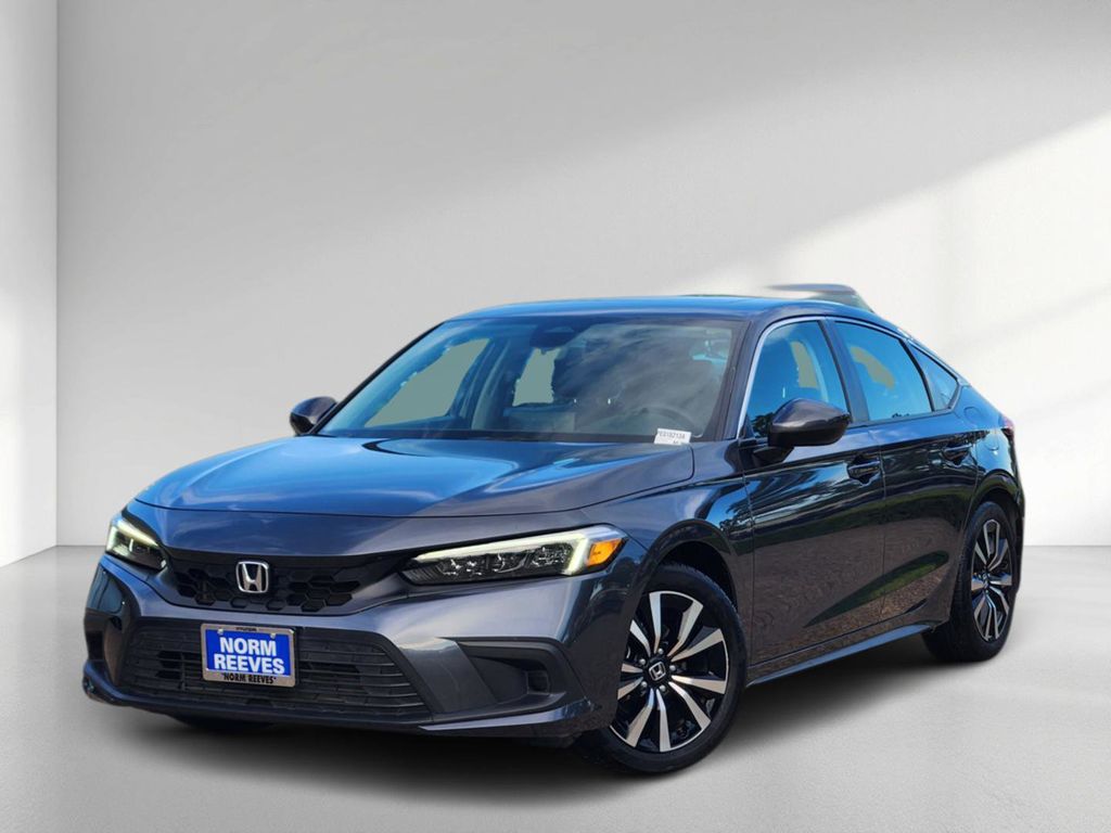 Gray Metallic 2023 Honda Civic Hatchback EX-L FWD Hatchback Front-Wheel Drive Continuously Variable Transmission