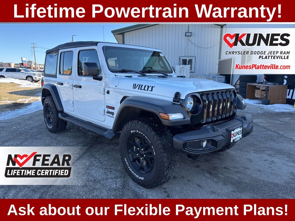 Bright White Clearcoat 2022 Jeep Wrangler SUV / Crossover Four-Wheel Drive 8-Speed Automatic
