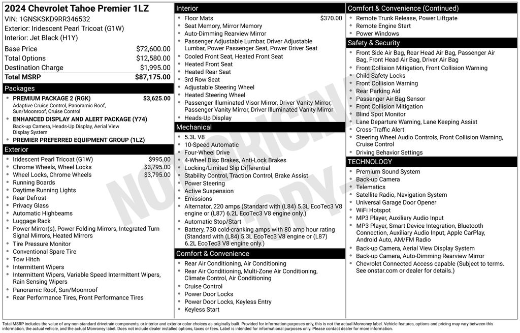 2024 Chevrolet Tahoe Premier White at Klick Lewis Buick Chevrolet