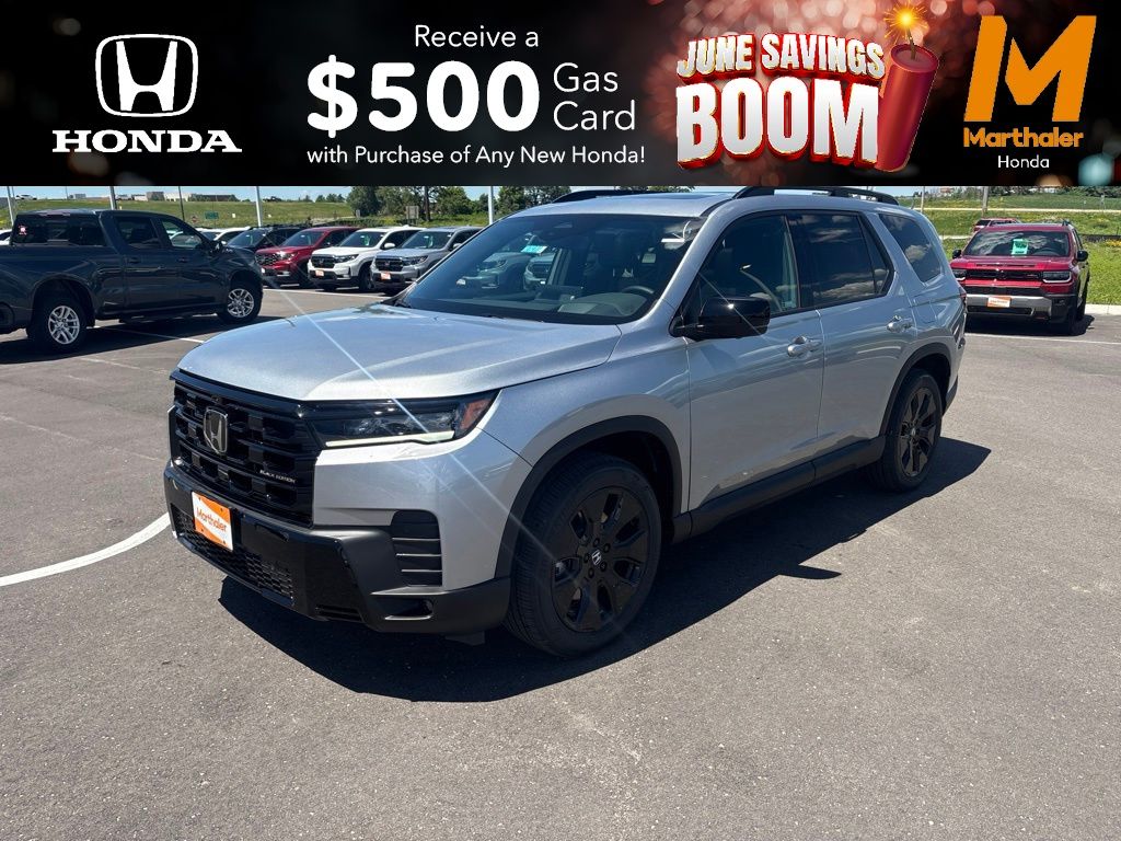 Solar Silver Metallic 2026 Honda Pilot Black Edition AWD SUV / Crossover All-Wheel Drive Automatic