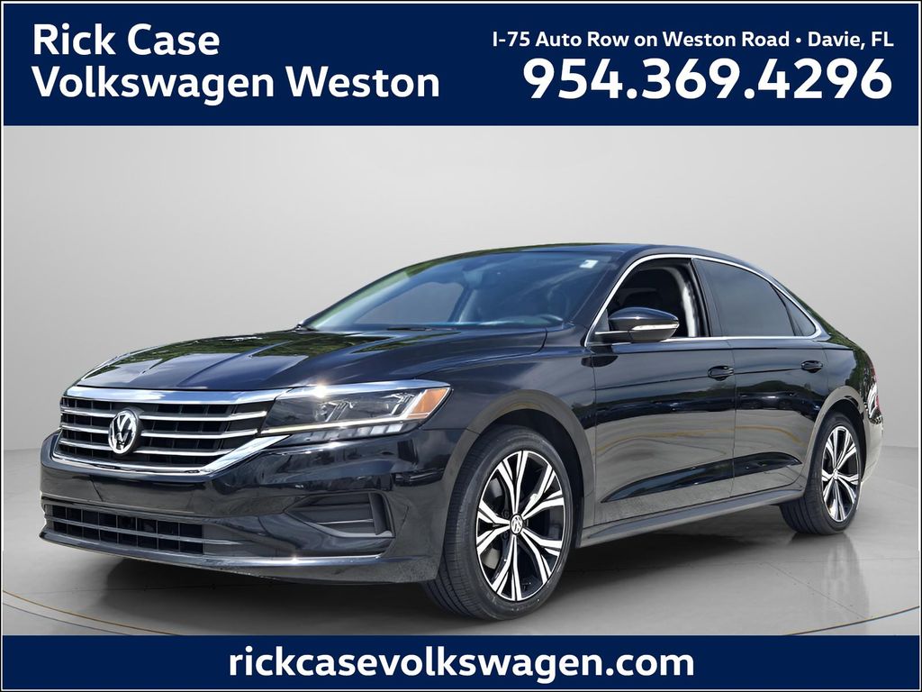 Deep Black Pearl 2021 Volkswagen Passat Sedan Front-Wheel Drive 6-Speed Automatic
