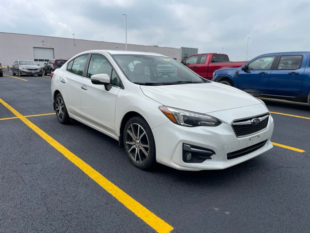 Crystal White Pearl 2018 Subaru Impreza Sedan All-Wheel Drive Continuously Variable Transmission