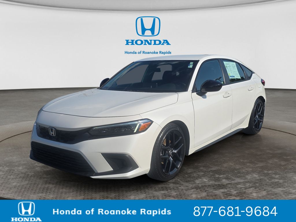 Platinum White Pearl 2024 Honda Civic Hatchback Sport FWD Hatchback Front-Wheel Drive Continuously Variable Transmission