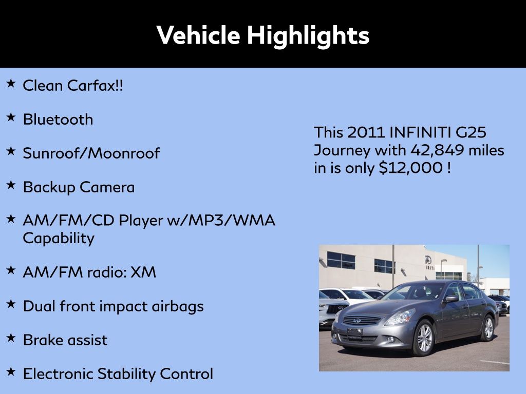 2011 INFINITI G25 Journey 2