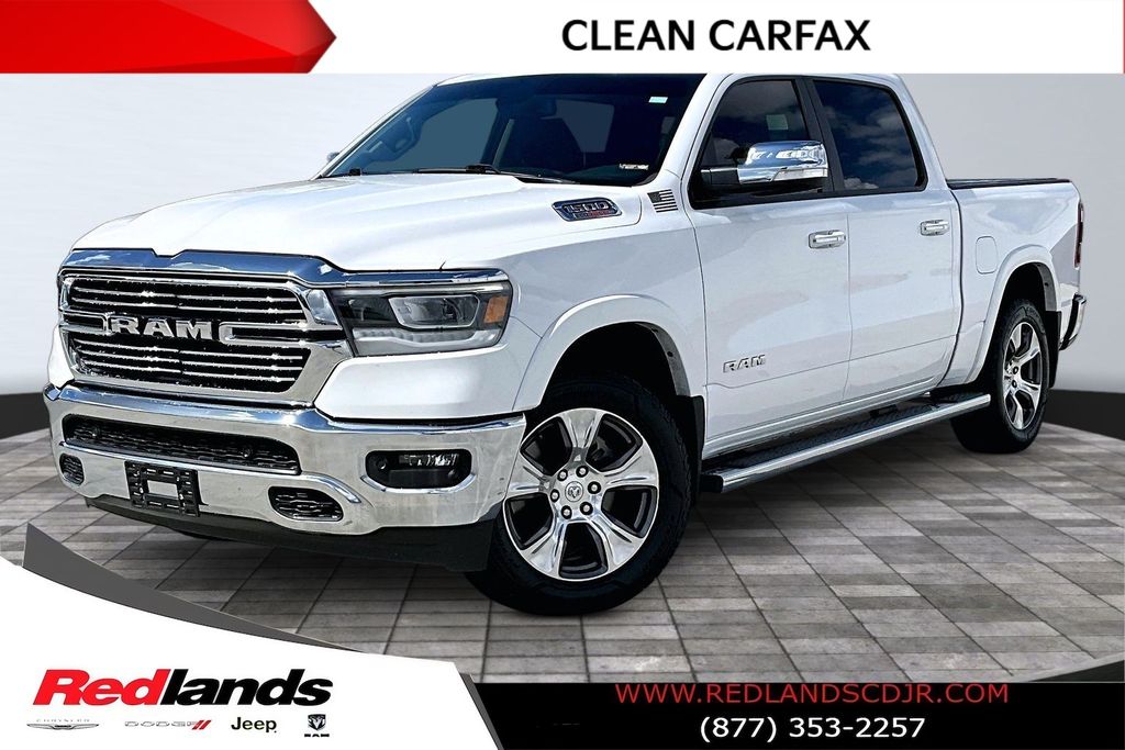 Bright White Clearcoat 2020 RAM 1500 Laramie Crew Cab 4WD Pickup Truck Four-Wheel Drive 8-Speed Automatic