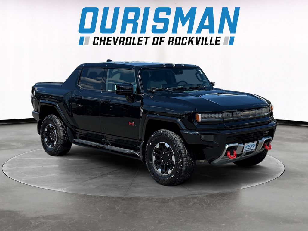 Black 2024 GMC Hummer EV Pickup 2X Crew Cab AWD Pickup Truck All-Wheel Drive 1-Speed Automatic
