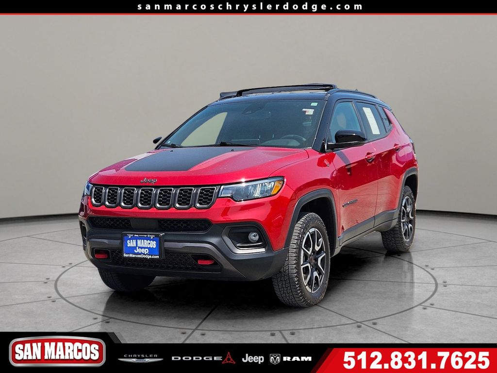 Red Hot Pearlcoat 2025 Jeep Compass SUV / Crossover Four-Wheel Drive 8-Speed Automatic