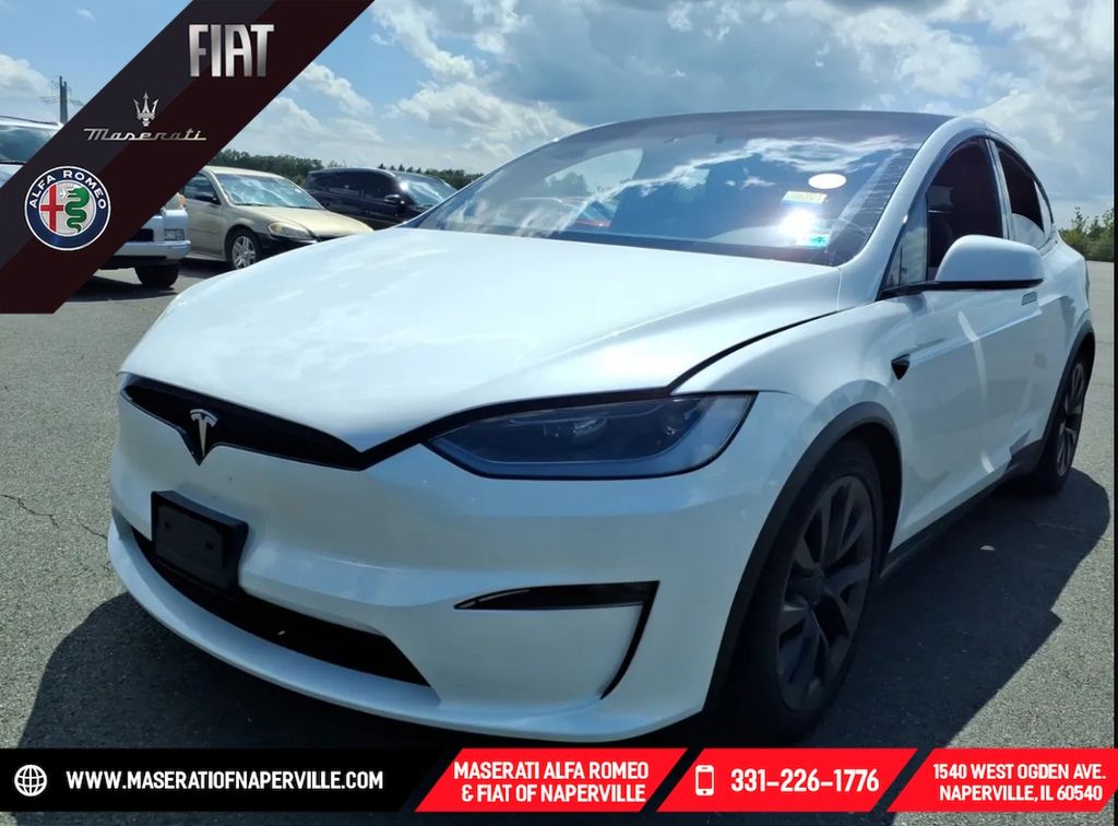 Pearl White Multi-Coat 2024 Tesla Model X SUV / Crossover All-Wheel Drive 1-Speed Automatic