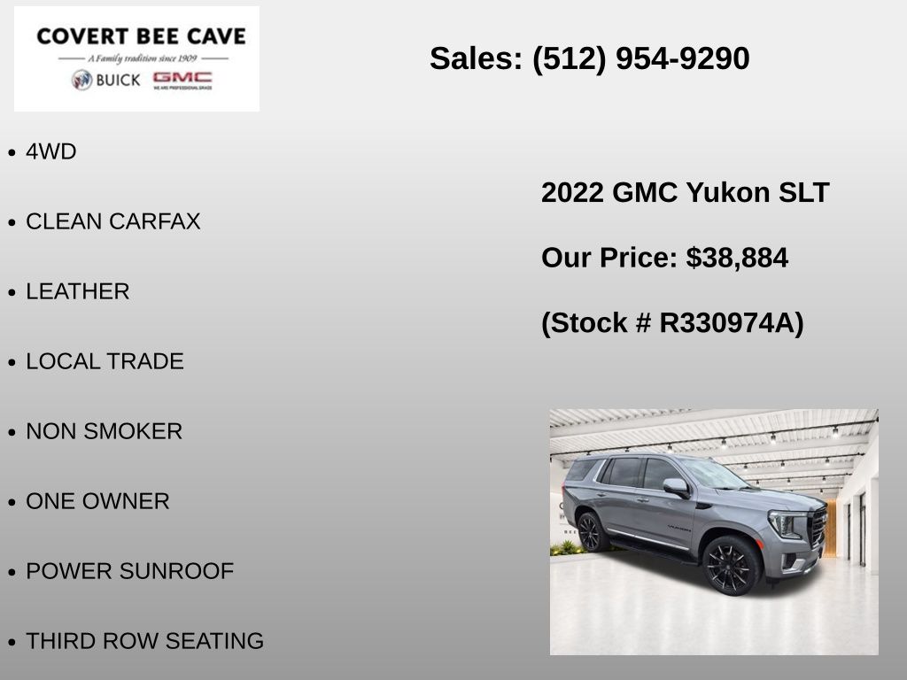 Used Car 2022 Gmc Yukon  Slt For Sale Under $40,000 In Austin, Texas