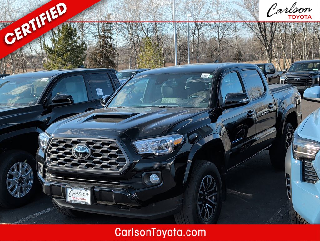 Midnight Black Metallic 2022 Toyota Tacoma TRD Sport Double Cab 4WD Pickup Truck Four-Wheel Drive 6-Speed Automatic