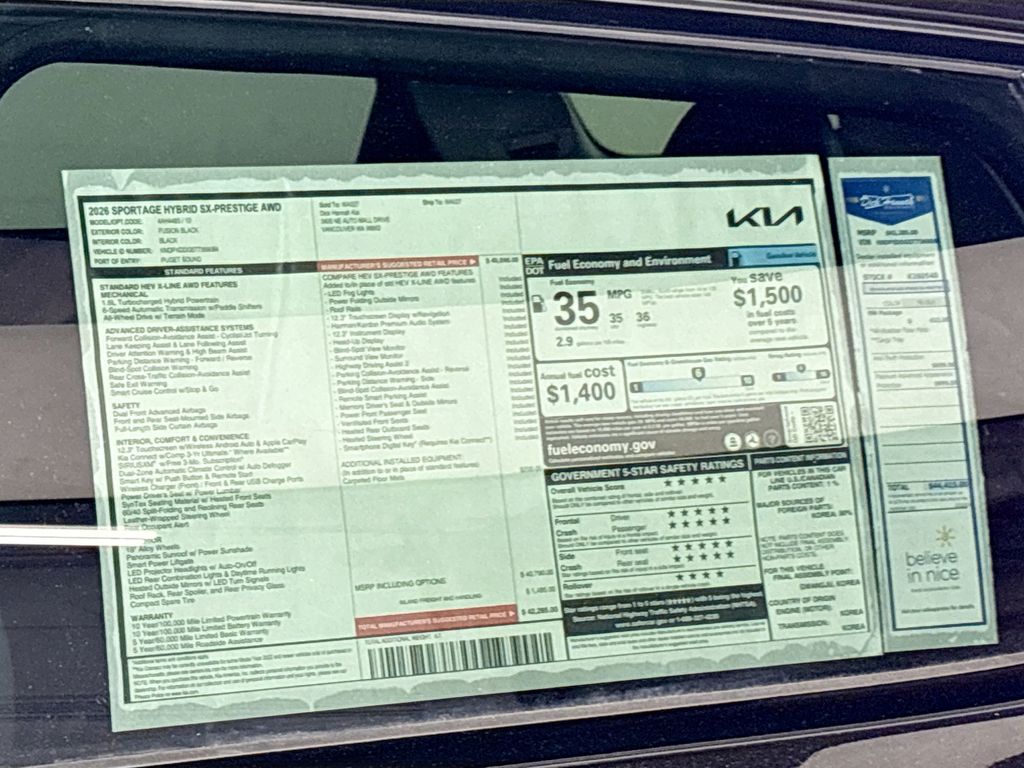 2026 Kia Sportage Hybrid SX-Prestige