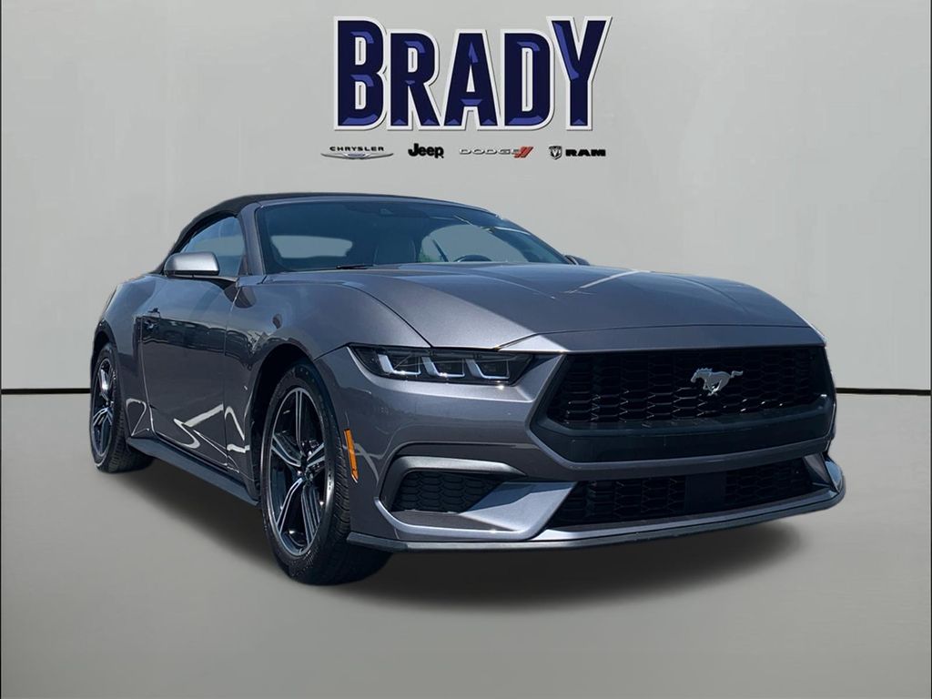 Gray Metallic 2024 Ford Mustang EcoBoost Premium Convertible RWD Convertible Rear-Wheel Drive Automatic