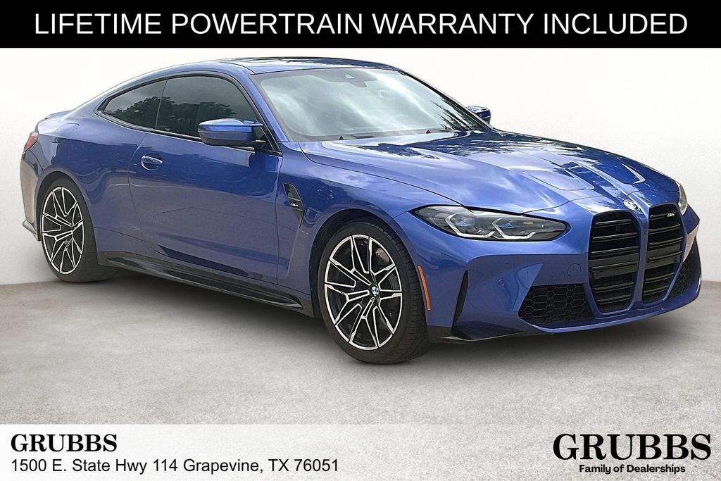 Portimao Blue Metallic 2024 BMW M4 Coupe Rear-Wheel Drive 6-Speed Manual