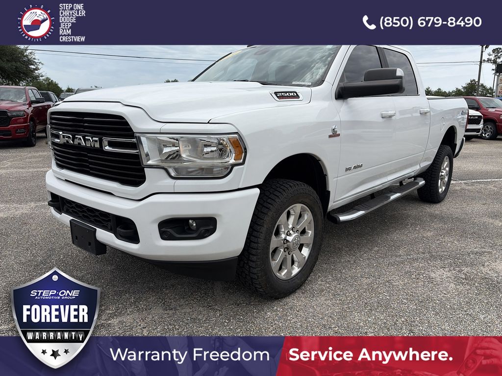 Bright White Clearcoat 2021 RAM 2500 Big Horn Crew Cab 4WD Pickup Truck Four-Wheel Drive 6-Speed Automatic