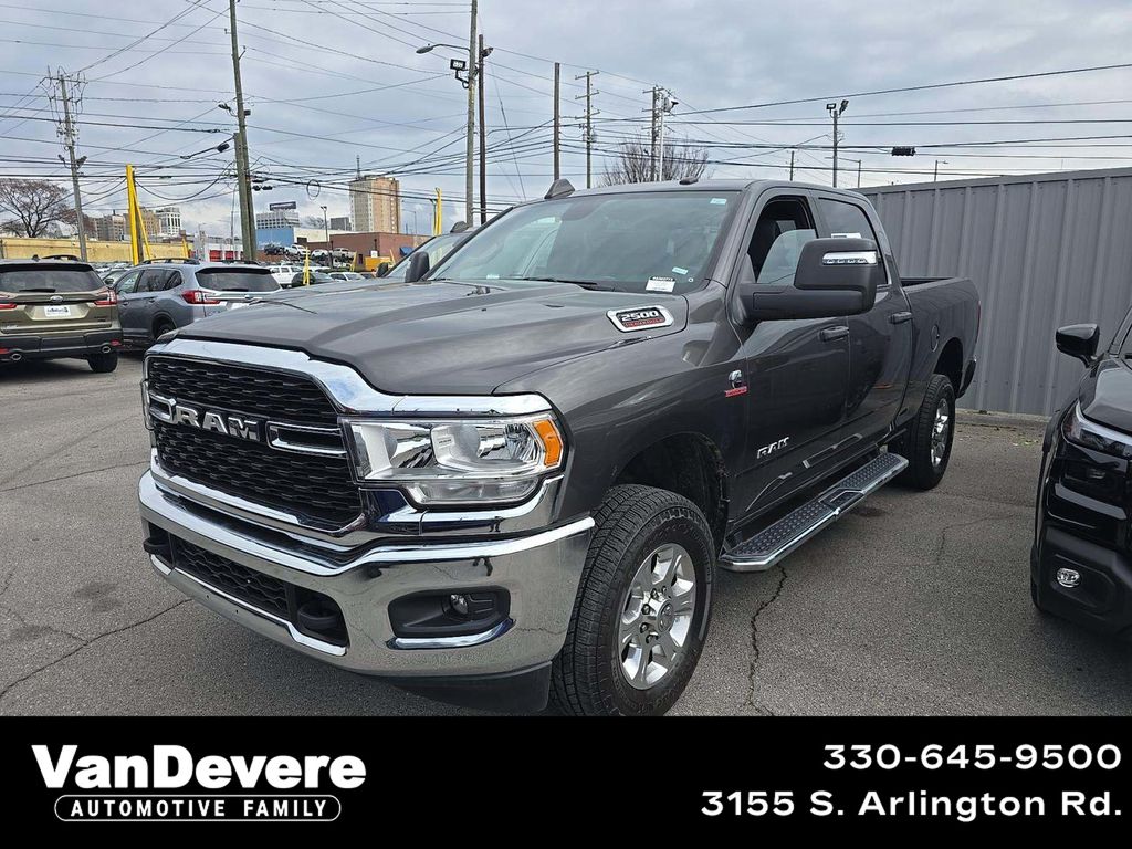 Gray (Granite Crystal Metallic Clearcoat) 2024 RAM 2500 Big Horn Crew Cab 4WD Pickup Truck Four-Wheel Drive 6-Speed Automatic