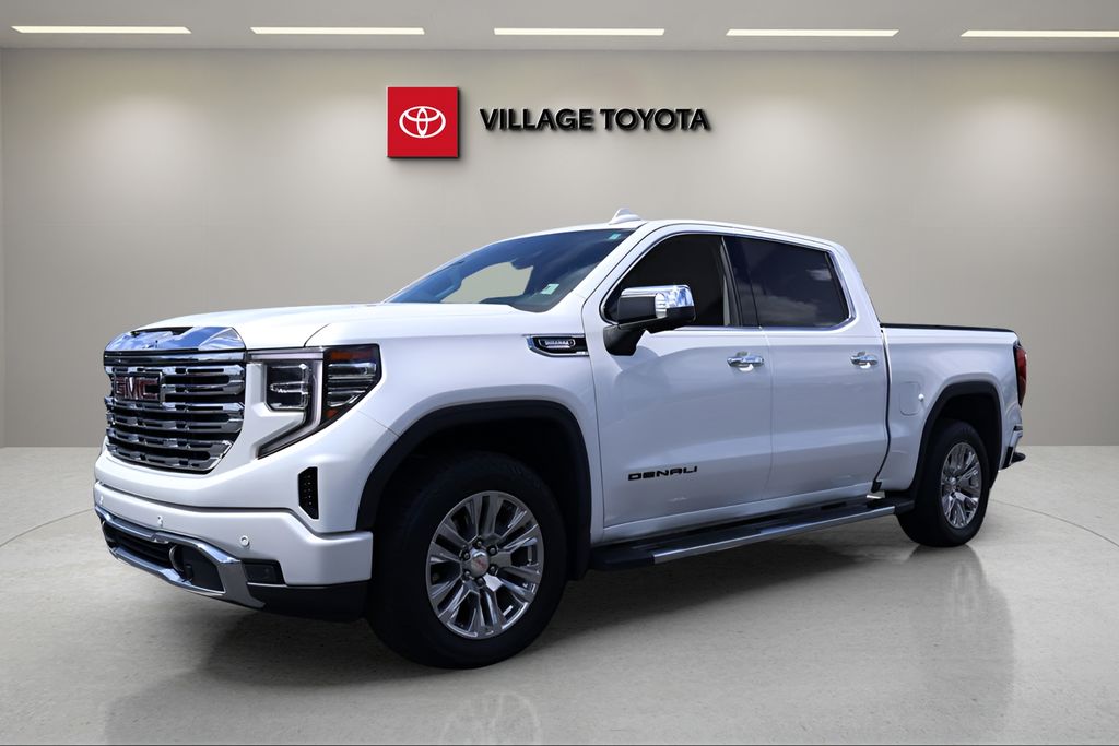 White Frost Tricoat 2024 GMC Sierra 1500 Denali Crew Cab 4WD Pickup Truck Four-Wheel Drive Automatic