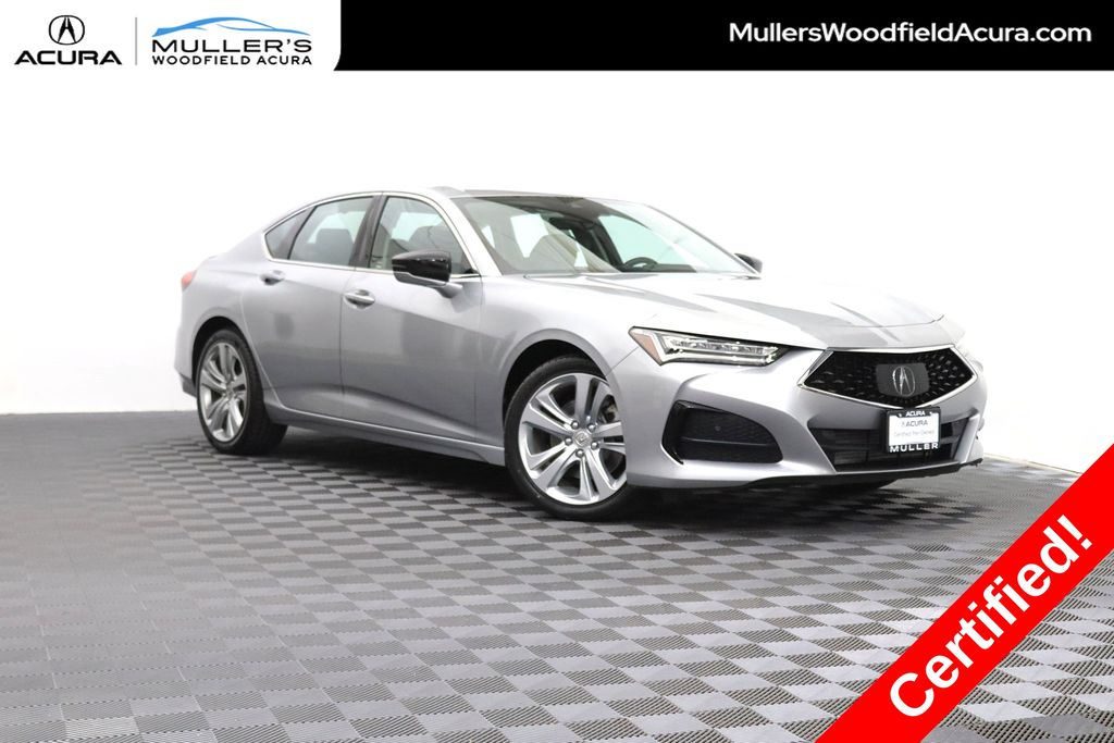 Lunar Silver Metallic 2021 Acura TLX Sedan All-Wheel Drive Automatic